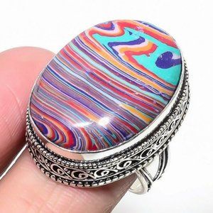 rainbow swirl ring